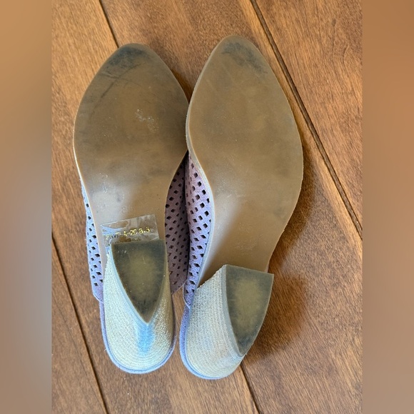 Jeffrey Campbell Favela Perforated Suede Mules Size 8.5 Preowned - Picture 9 of 10